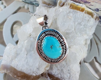 アクセサリー T.Tlone mountain turquoise old pawn Old Pawn Native American Jewelry – PuebloDirect.com