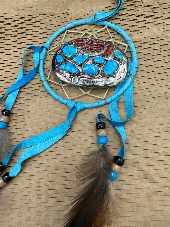 Vintage Effie Calavaza Navajo Buckle | Turquoise,… - image 1