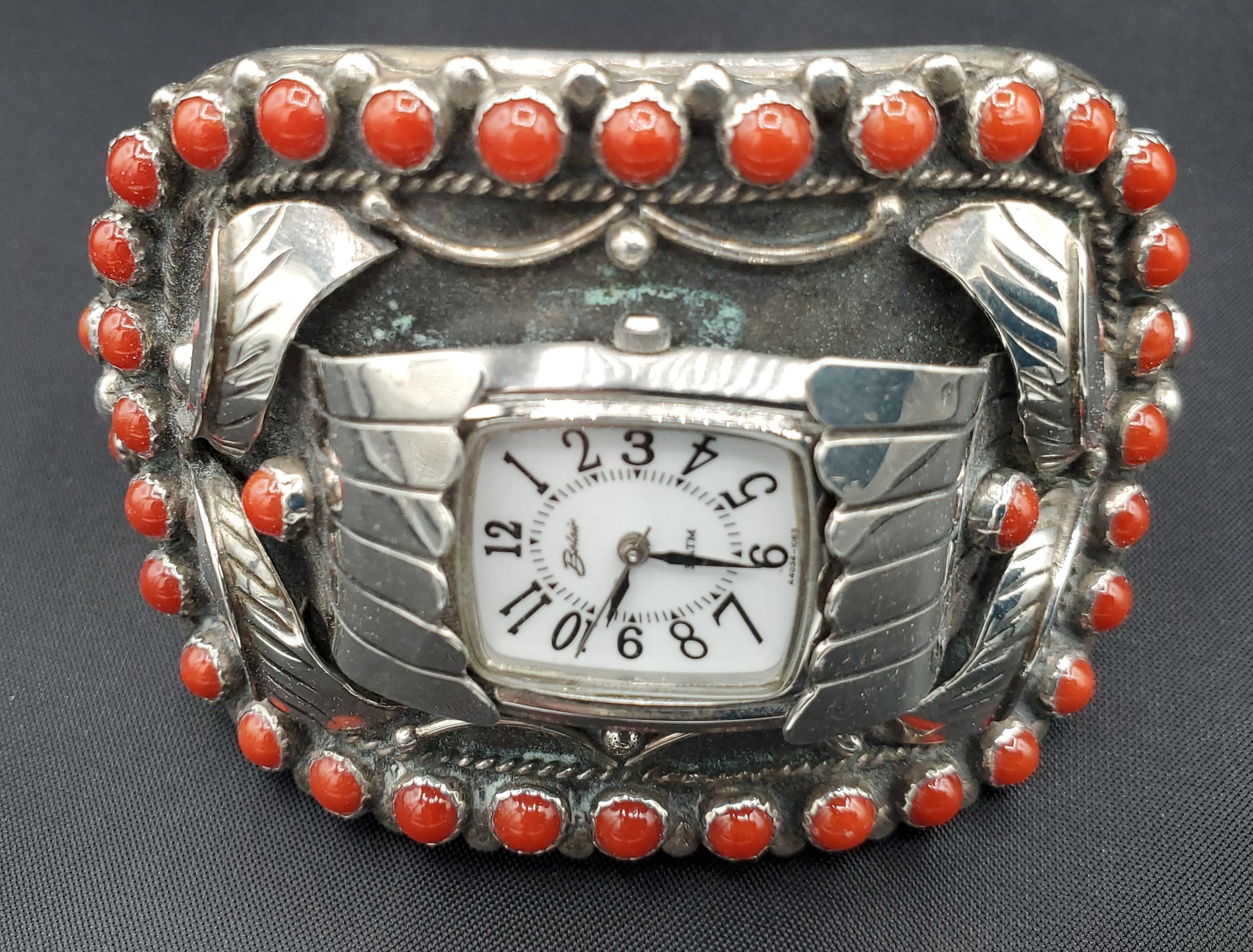 Sterling Silver Crafted Coral Watch Bracelet - Etsy display picture 1