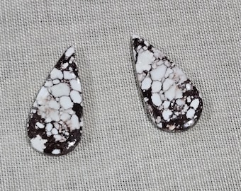 Wildhorse stone Teardrop shaped Cabochon set of 2