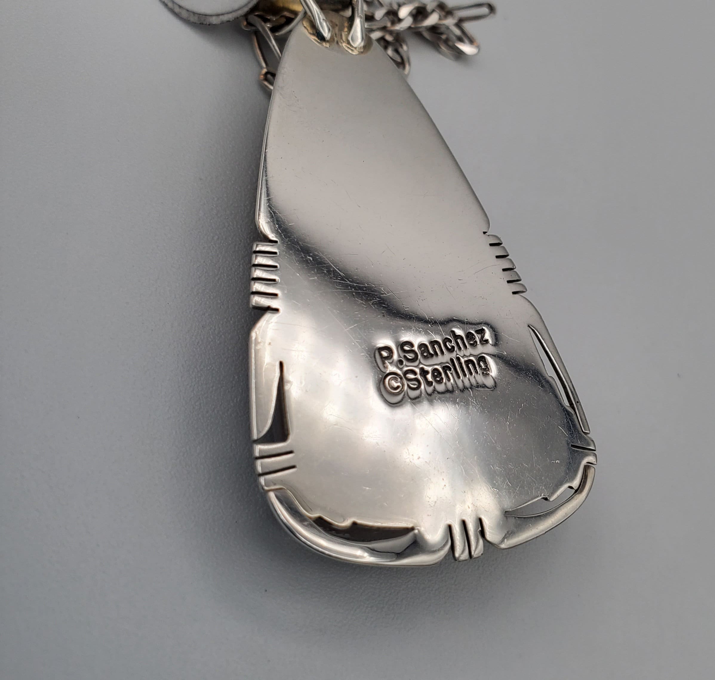 Buy Sterling Silver Indian Summer Stone Pendant by Phillip Sanchez 