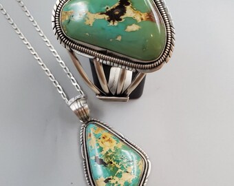 ROYSTON Turquoise, Pendant, & Bracelet set by Navajo Artist Gary Spencer