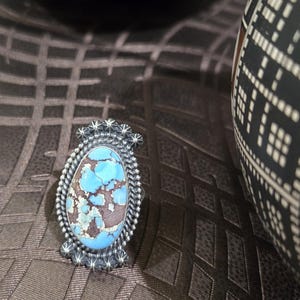 GOLDEN HILLS TURQUOISE Sterling silver Navajo handcrafted Ring