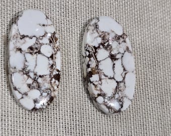 Oval pair of WILDHORSE STONE  30 carat Cabochons