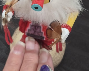 Sterling silver and CHaroite stone Ring  Navajo crafted