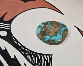 Pilot Mountain Turquoise 23.5 carat Cabochon