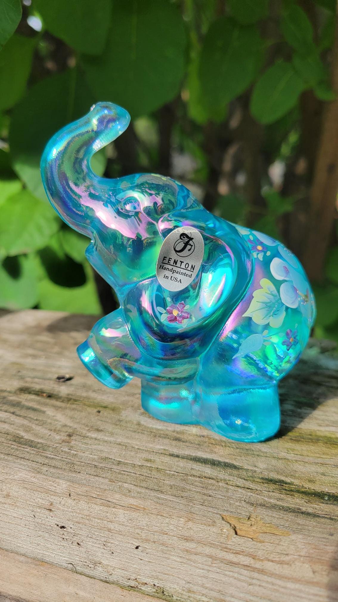 Blue Fenton Elephant - Etsy