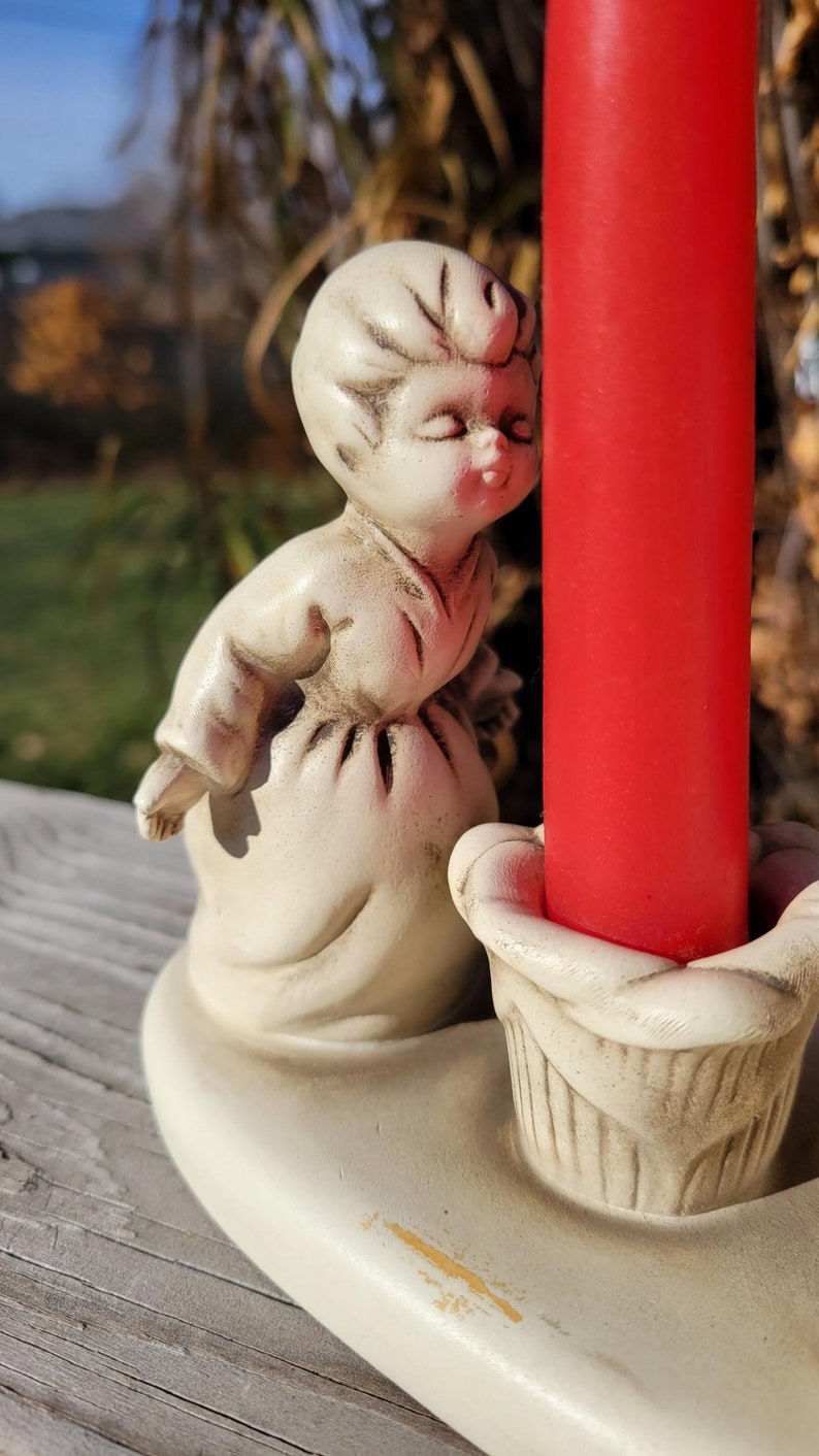 Vintage Wolin Japan Angel Candle Holder Etsy