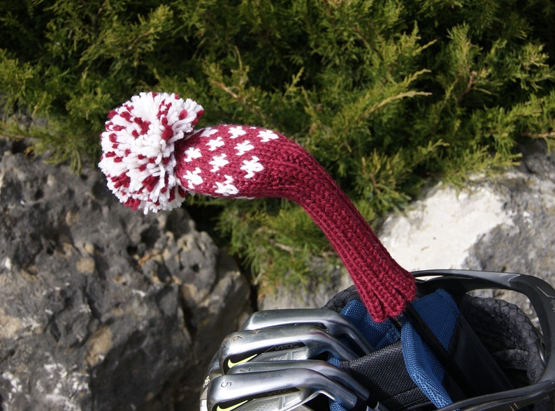 Diamant Muster Personalisierte Accessoires für Golfer, gestrickte Accessoires für Golfer Bild 7