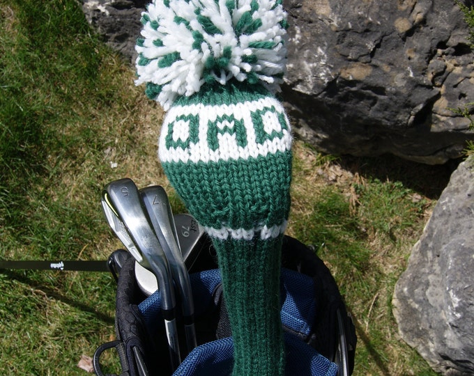 Personalized Monogram Driver Headcover; Custom Golf Club Cover for Driver; Knit Driver Cover Custom Initial Golfer Gift Fathers Day Gift