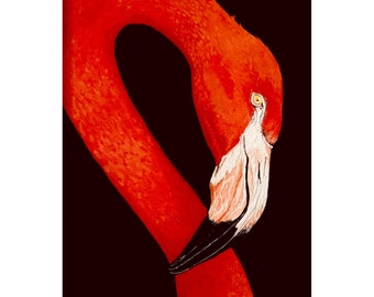 Flamingo Note Cards - 5 including envelopes
