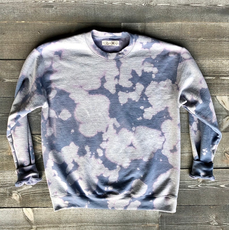 bleached blue sweatshirt
