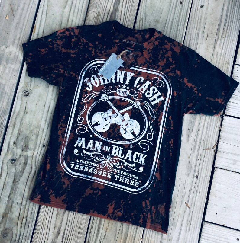 bleached johnny cash shirt