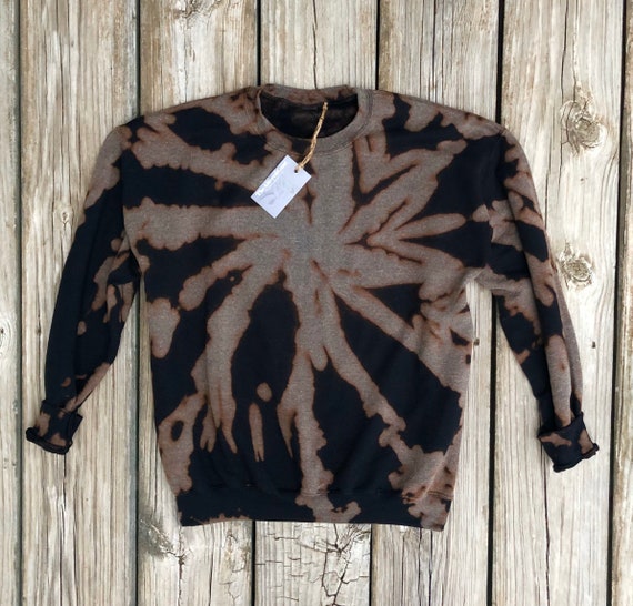 Reverse Black Swirl Tie-Dye Sweatshirt / Black Tie-Dye | Etsy