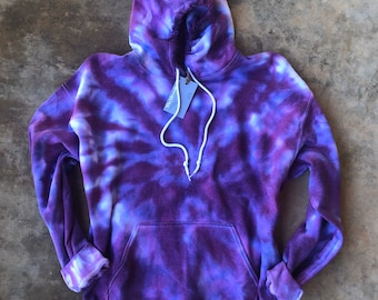 Tie-Dye Hoodie Sweatshirt / Tie-Dye Sweatshirt / Tie-Dye Hoodie / VIOLET CRUSH