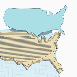 USA Shaped Diamond Painting Tablett mit Deckel und Stopper - USA National MAP
