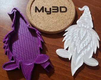 Gnome shaped Diamond Painting drill tray and cover - Individually or as a set