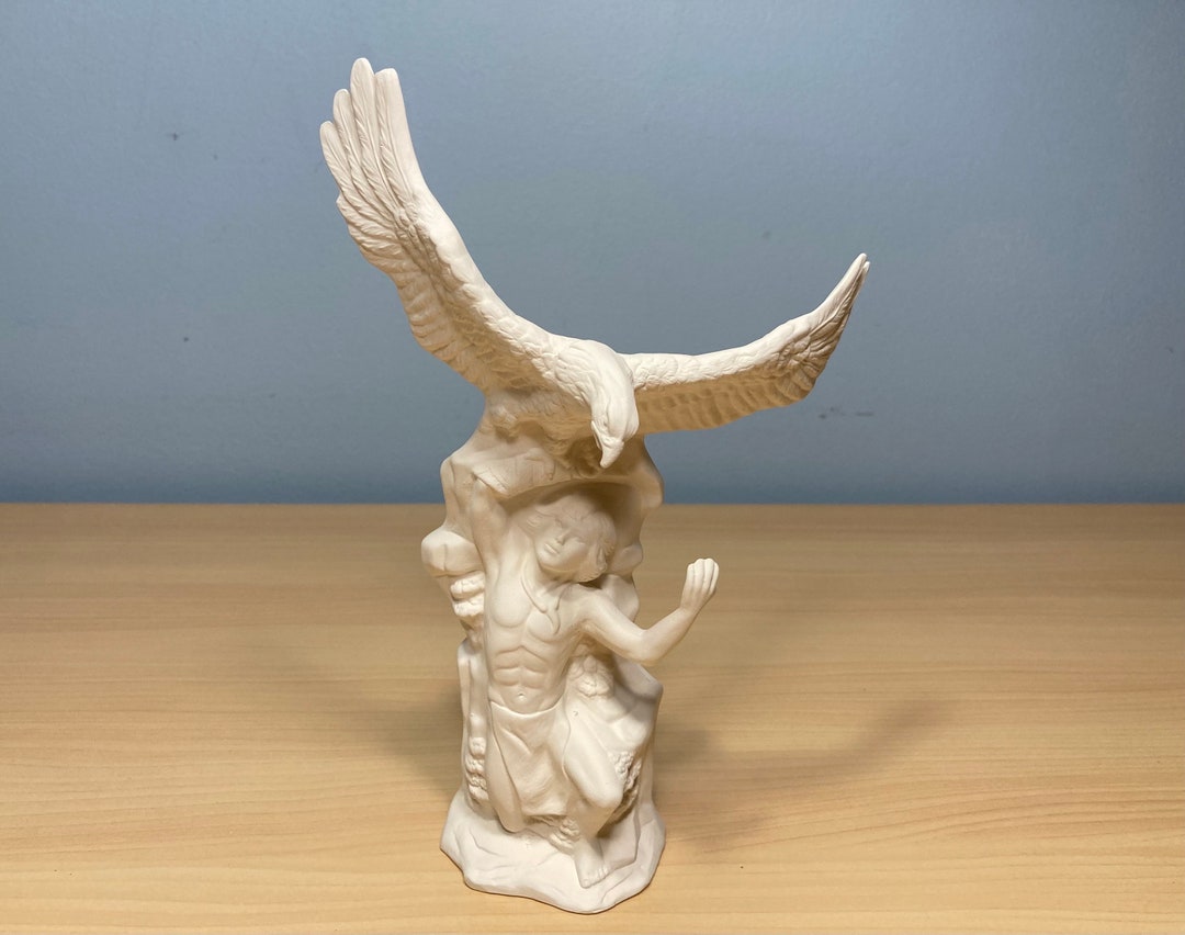Native American Indian With Eagle Unpainted Ceramic Bisque Ready to ...