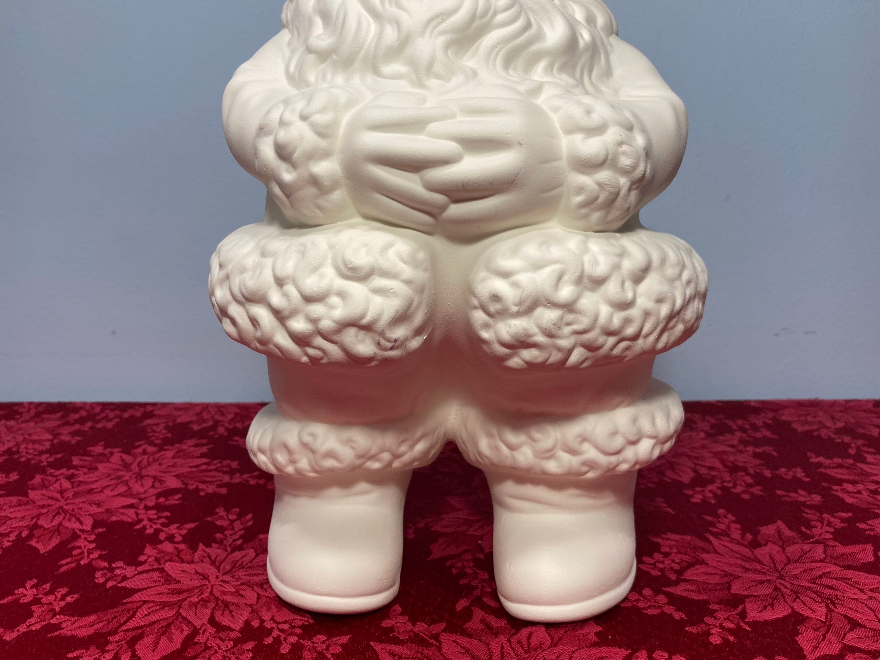 Large Santa Unpainted Ceramic Bisque Etsy