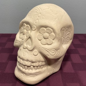 Sugar skull bank unpainted bisque