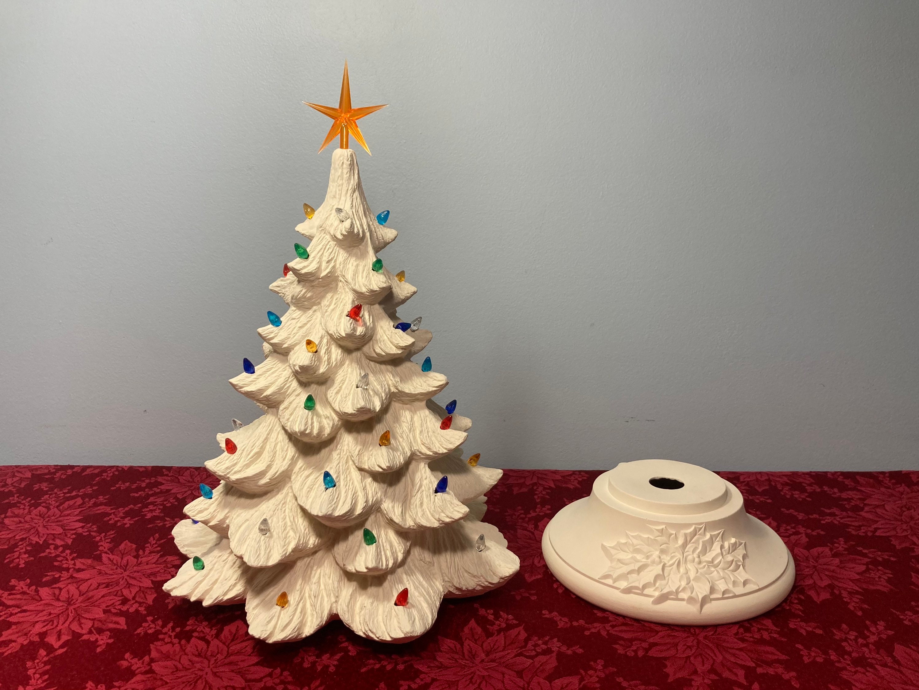 Large Christmas Tree by Nowell Mold's Unpainted Ceramic Bisque - Etsy