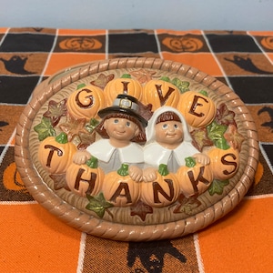 Give Thanks Bowl With Glazed Interior Painted Ceramic