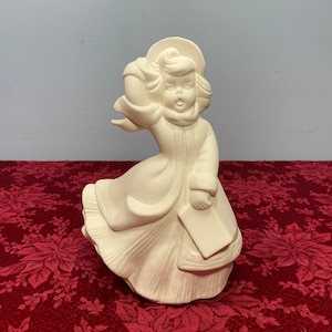 Snowflake Carolers Unpainted Ceramic Bisque