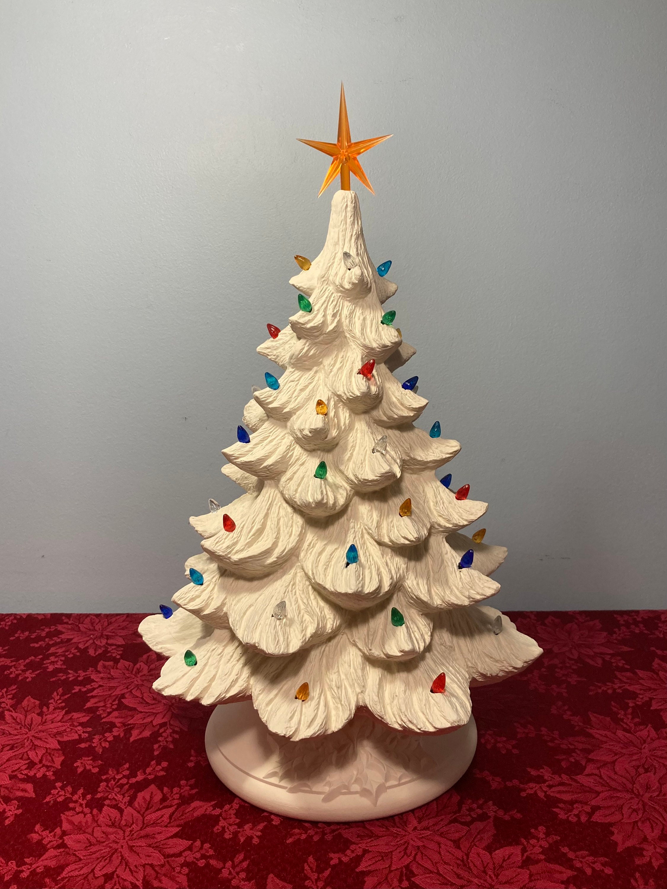 Large Christmas Tree by Nowell Mold's Unpainted Ceramic Bisque - Etsy