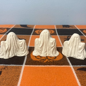 Small Ghost Collection Halloween Unpainted Ceramic Bisque
