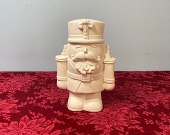 Small Nutcracker Unpainted Ceramic Bisque