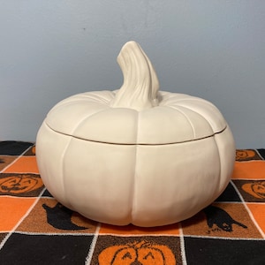 Pumpkin Tureen Unpainted Ceramic Bisque