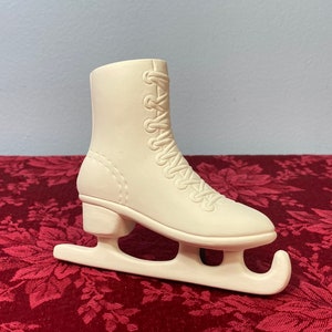 Ice Skate Ornament Unpainted Ceramic Bisque