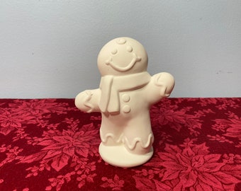 Gingerbread Man Collectible Party Animals Unpainted Bisque