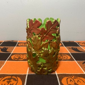 Leaf Lantern Painted Ceramic
