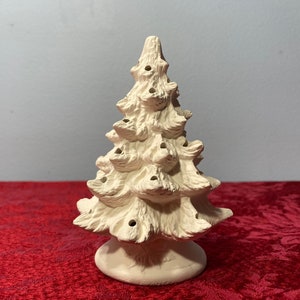 Small Nowell Christmas Tree Unpainted Ceramic Bisque