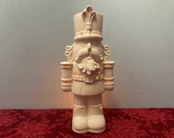 Nutcracker Lantern Unpainted Ceramic Bisque Ready To Paint
