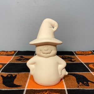 Witch Ghost Unpainted Ceramic Bisque