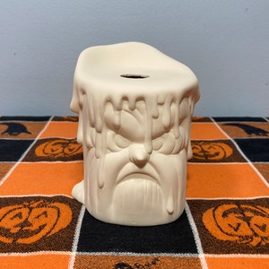 Short Candle Dripper Unpainted Ceramic Bisque