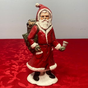 6” Santa With Bell Painted Ceramic Bisque