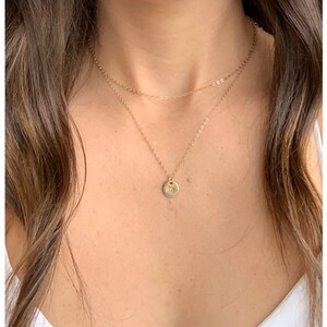 Personalized Small Disc Necklace | Personalized Disc Necklace | Gold Filled Necklace | Layering Necklace | Pendant Necklace | Charm Necklace