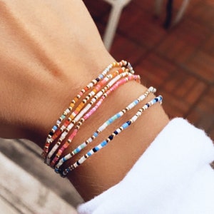 Custom Colorful Beaded Bracelet | Dainty Bracelets | Summer Bracelet Stack | Layering Bracelets | Hand Beaded Bracelets | Mix & Match