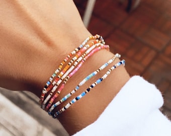 Custom Colorful Beaded Bracelet | Dainty Bracelets | Summer Bracelet Stack | Layering Bracelets | Hand Beaded Bracelets | Mix & Match