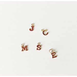 Charm con letra / Charm relleno de oro / Charm con inicial