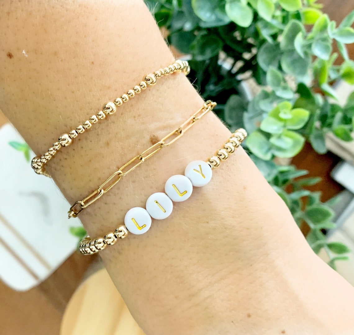 Paperclip Chain Bracelet Custom Chain Bracelet Gold Filled Etsy