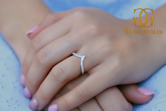 Buy Crown Shaped Stacking Rings. Bridal Rings Set. Online in India - Etsy