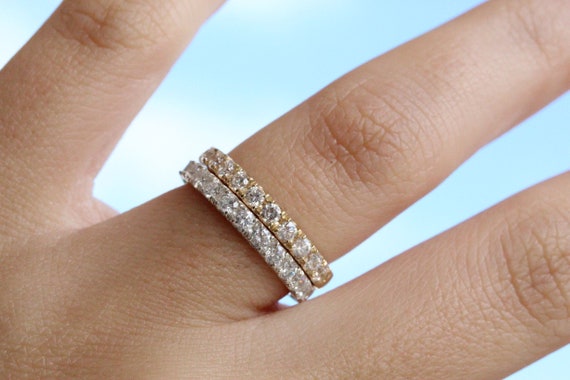 0.10 Cttw Baguette Real Diamond Stackable Wedding Band Ring 10K Gold $674.9 