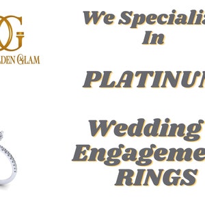 Platinum Wedding And Engagement Rings/ Hand made Platinum Bridal Ring Set/ Platinum Rings/ Platinum Diamond Wedding and Engagement Rings