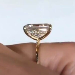 Jewelry 3D Design, Custom Design, Hidden Halo Radiant Cut Wedding Ring, Moissanite Engagement Ring