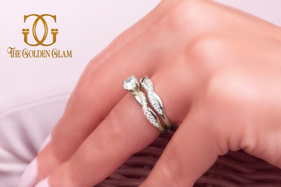 Twist bridal deals ring set