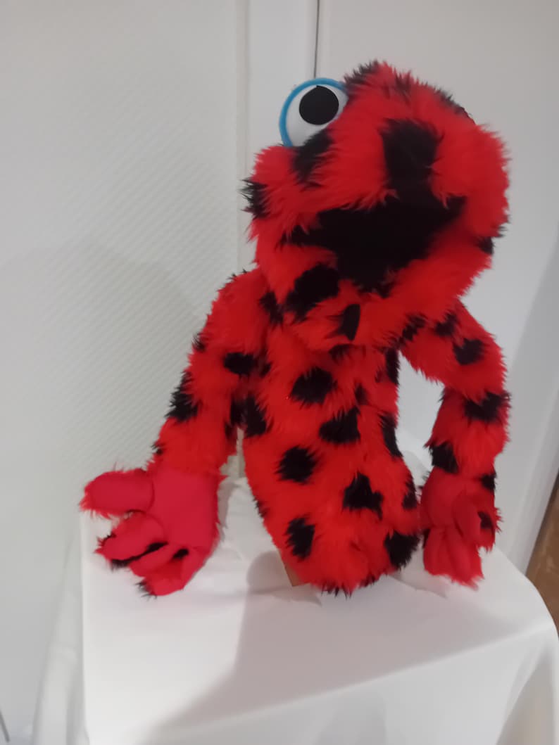 Red Two Hand Puppet Red Fluffy Hand Puppet - Etsy